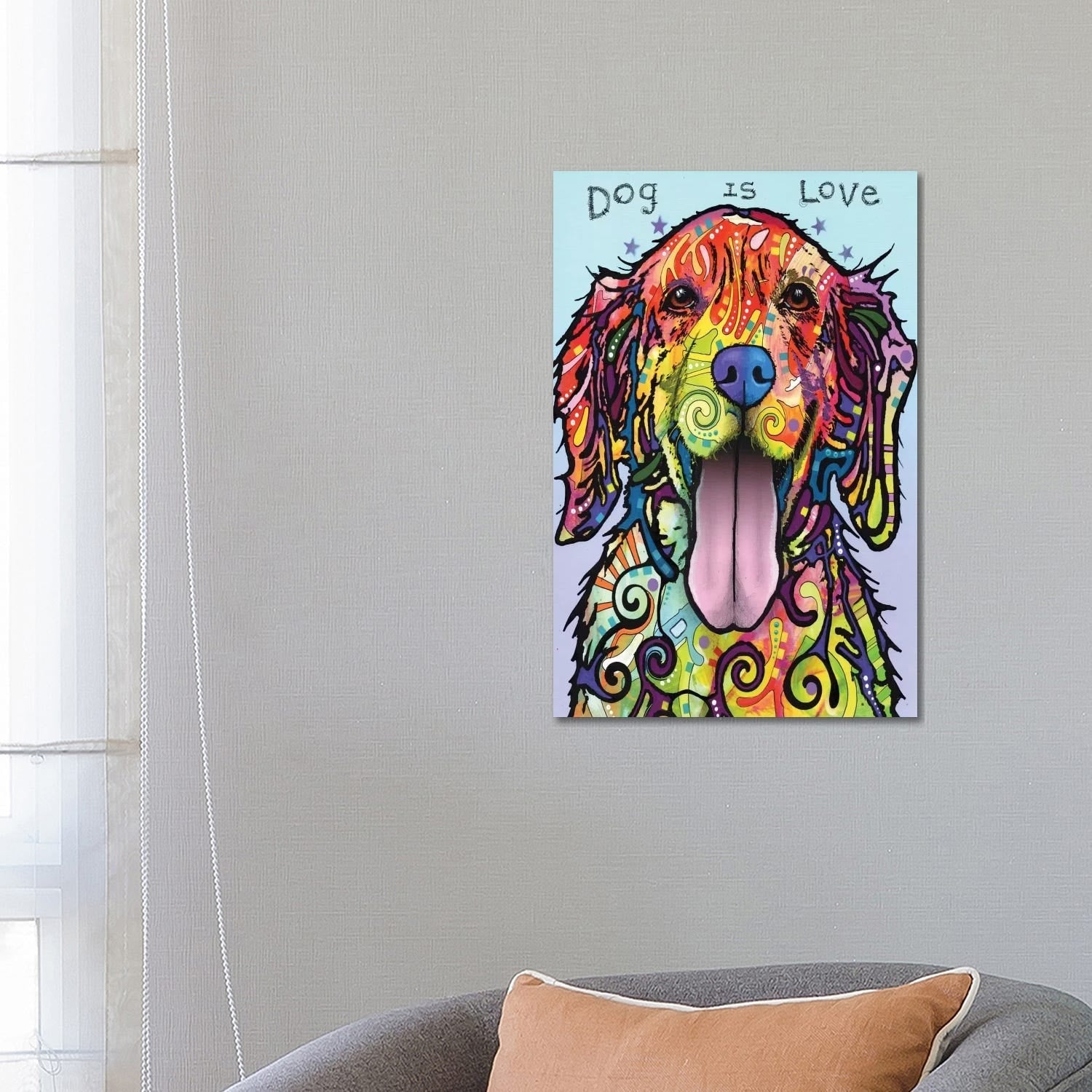 Icanvas Dog Is Love By Dean Russo Canvas Print