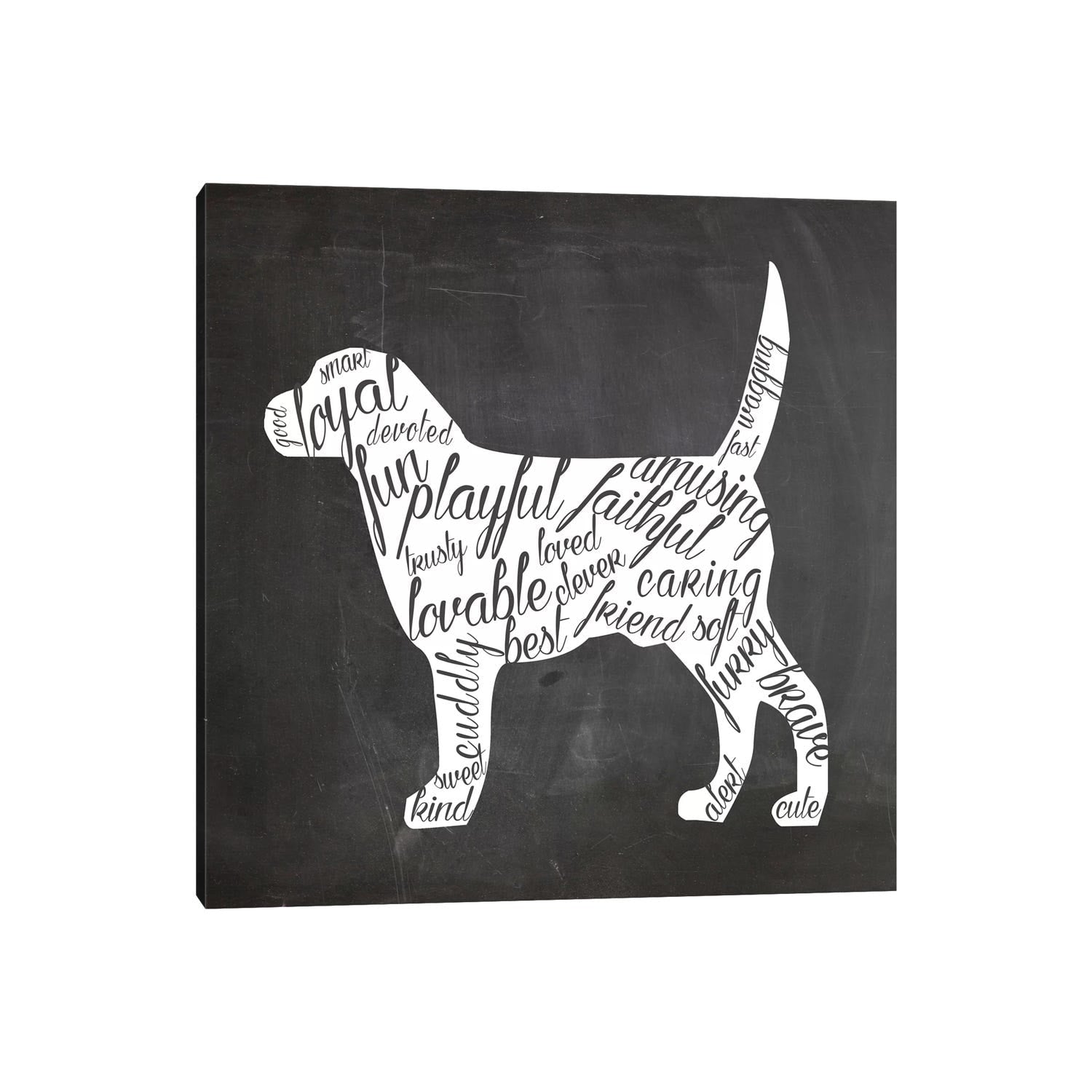 Icanvas Dog Vocabulary By Erin Clark Canvas Print
