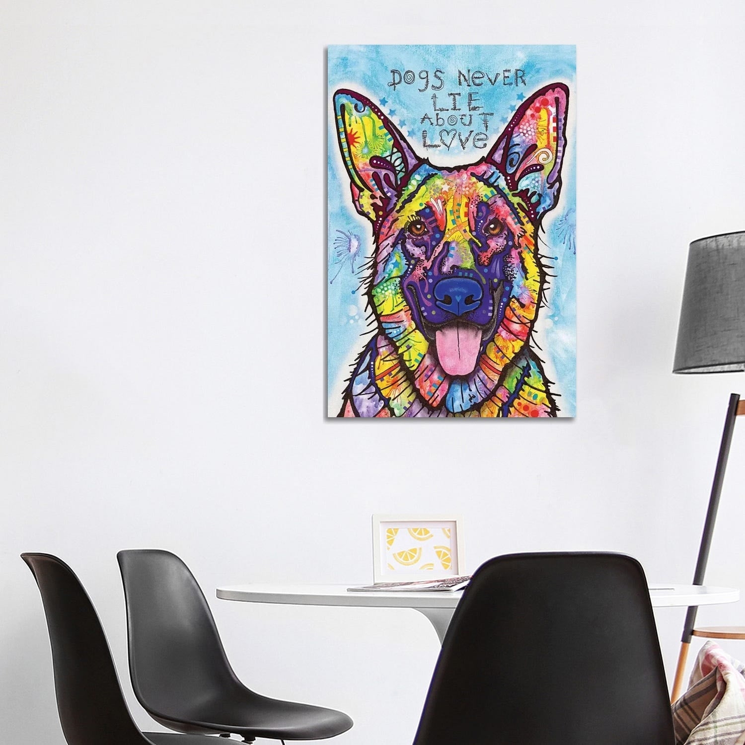 Icanvas Dogs Never Lie About Love By Dean Russo Canvas Print