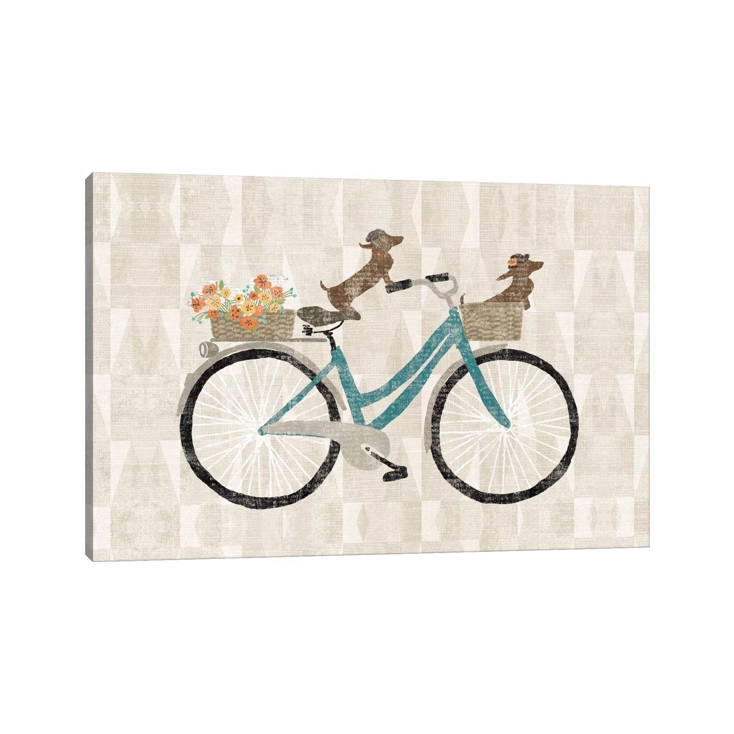 Icanvas Doxie Ride I By Sue Schlabach Canvas Print