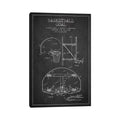 Icanvas Basketball Goal Charcoal Patent Blueprint By Aged Pixel Canvas Print