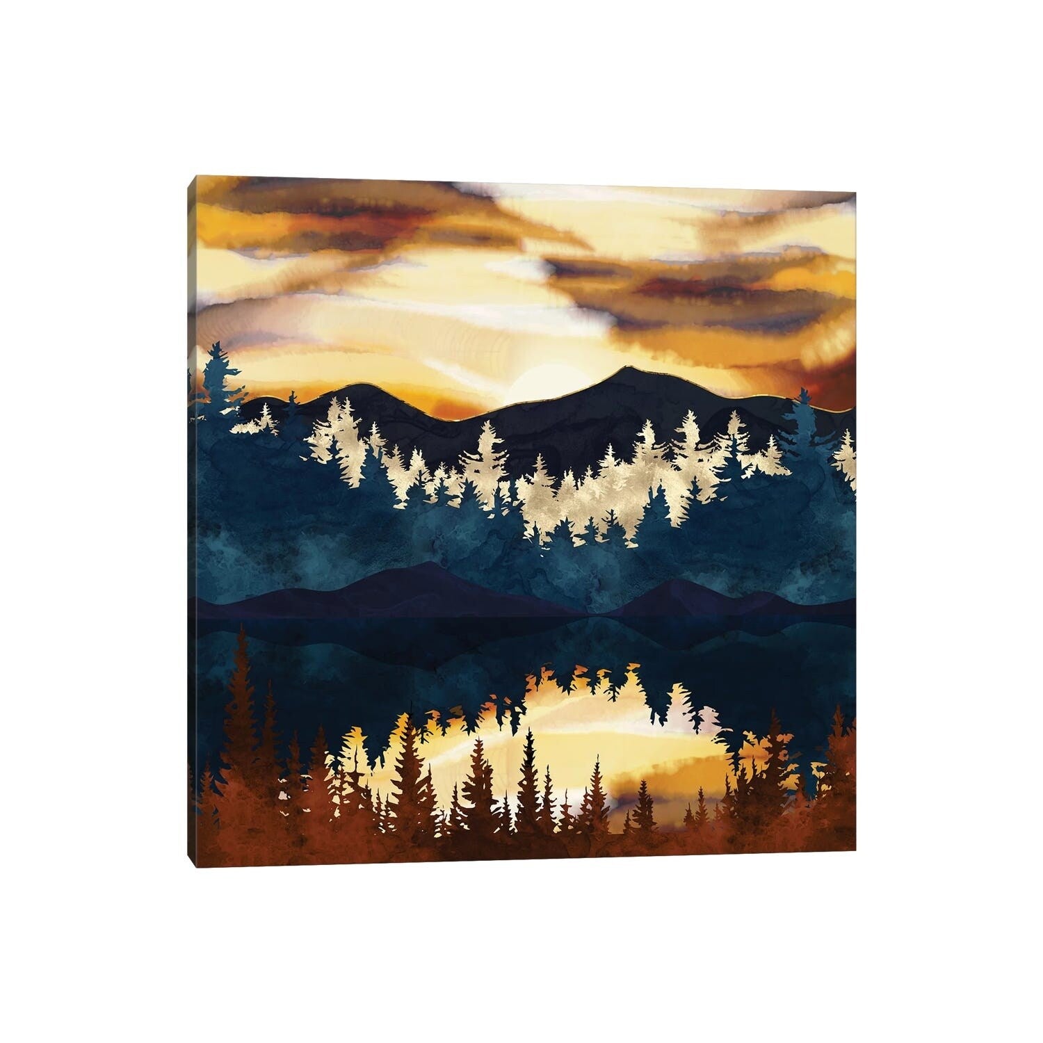 Icanvas Fall Sunset By Spacefrog Designs Gallery Wrapped Canvas Print