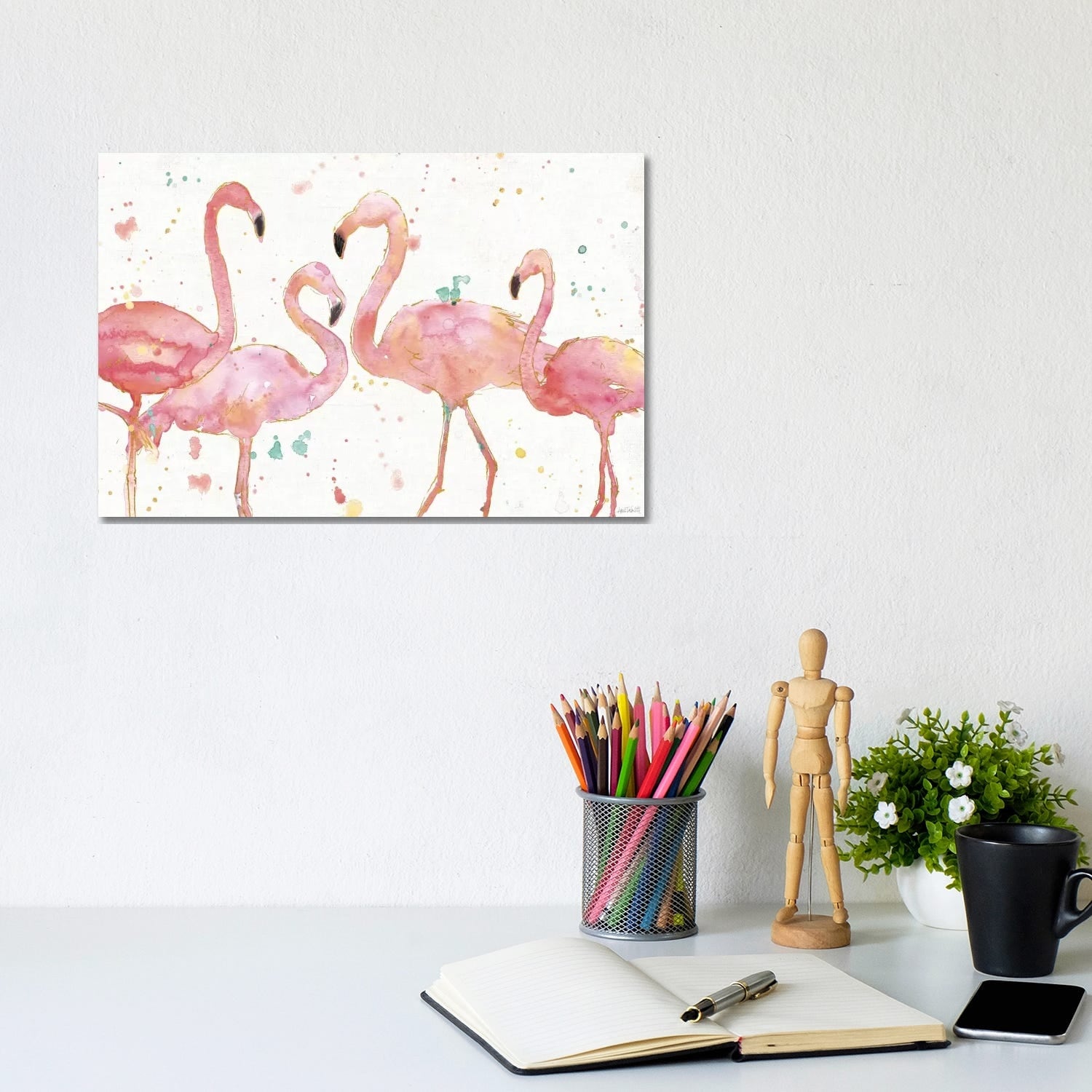 Icanvas Flamingo Fever I By Anne Tavoletti Canvas Print
