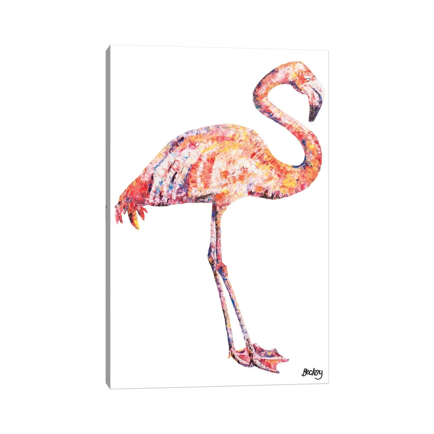 Icanvas Flamingo By Becksy Canvas Print