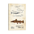 Icanvas Flathead Catfish Fishing Lure By Patent77 Gallery Wrapped Canvas Print