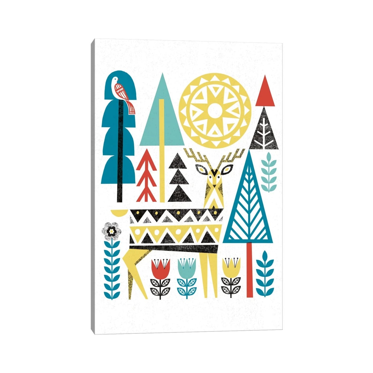 Icanvas Folk Lodge Deer Ii By Michael Mullan Canvas Print