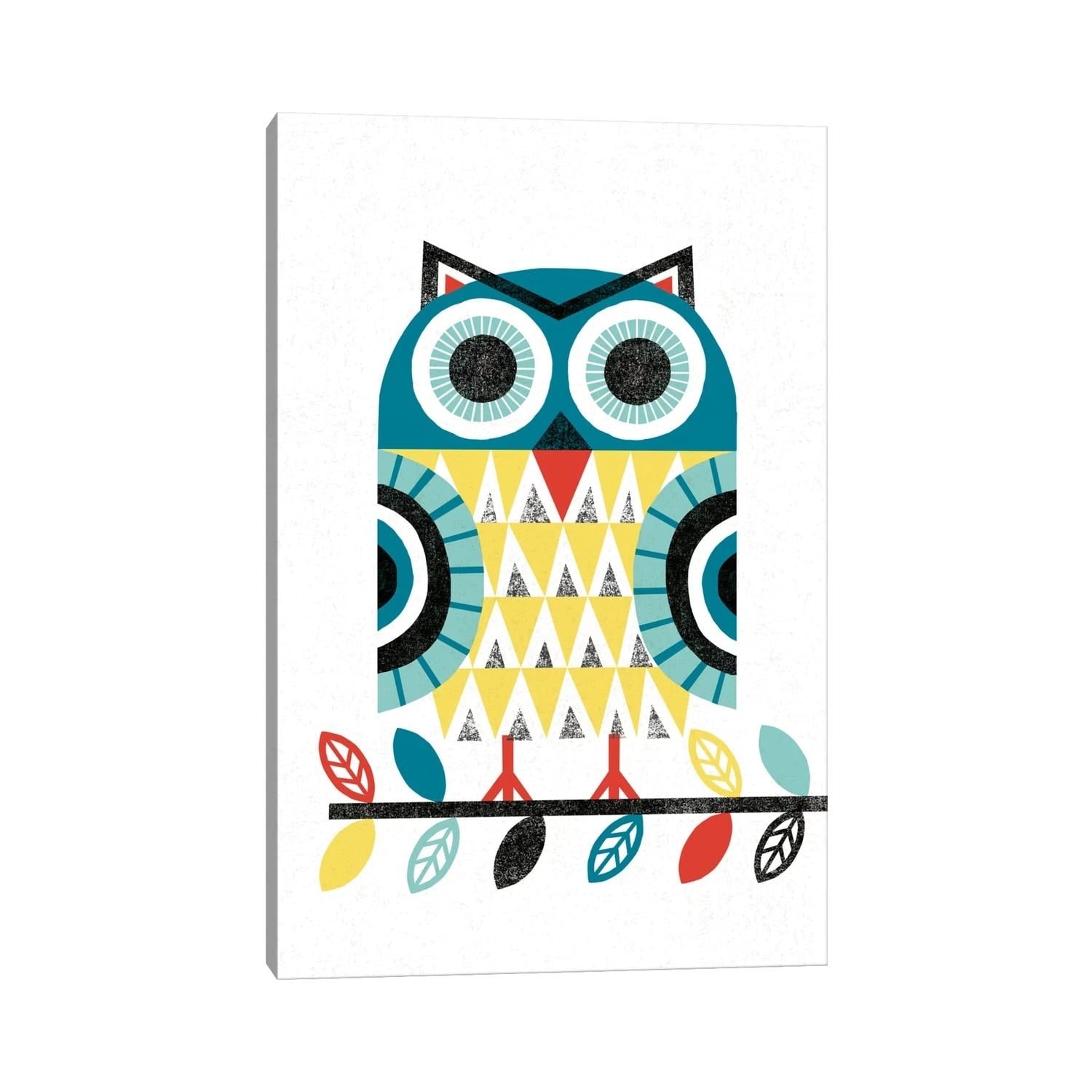 Icanvas Folk Lodge Owl Ii By Michael Mullan Canvas Print