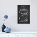 Icanvas Football Charcoal Patent Blueprint By Aged Pixel Canvas Print