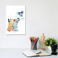 Fox And Chickadee By Lisa Whitehouse Gallery Wrapped Canvas Print