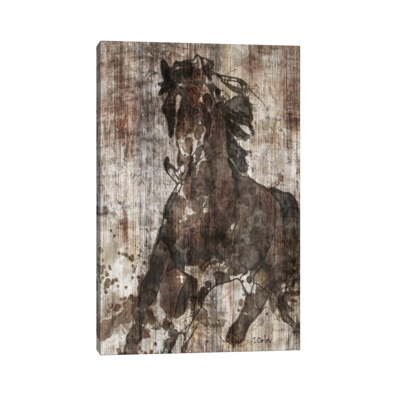 Icanvas Galloping Horse By Irena Orlov Canvas Print