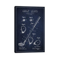 Icanvas Golf Club Navy Blue Patent Blueprint By Aged Pixel Canvas Print
