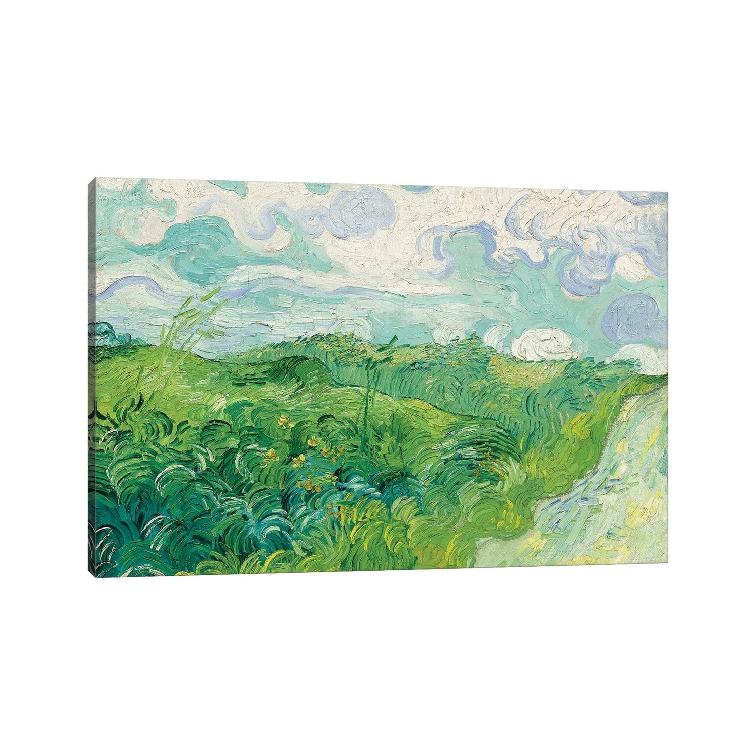 Icanvas Green Wheat Fields Auvers 1890 By Vincent Van Gogh Gallery Wrapped Canvas Print