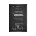 Icanvas Harmonica Charcoal Patent Blueprint By Aged Pixel Canvas Print