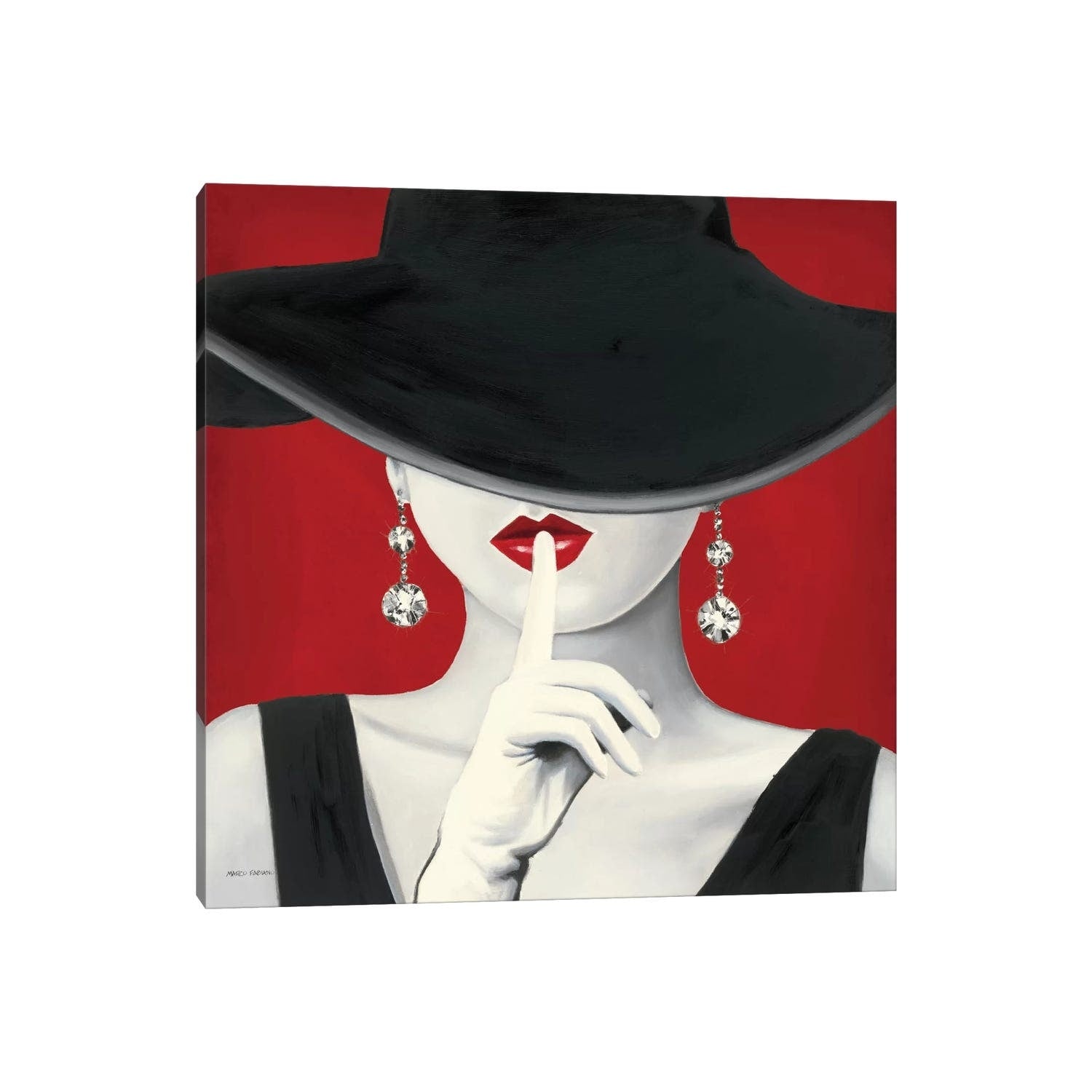 Icanvas Haute Chapeau Rouge I By Marco Fabiano Canvas Print