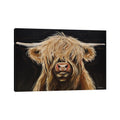 Icanvas Highland Cow On Black By Hippie Hound Studios Gallery Wrapped Canvas Print