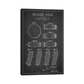Icanvas Hockey Puck Charcoal Patent Blueprint By Aged Pixel Canvas Print