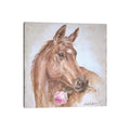 Icanvas French Farmhouse Series Horse With Rose By Debi Coules Canvas Print