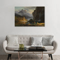 Icanvas Indians Spear Fishing 1862 By Albert Bierstadt Canvas Print