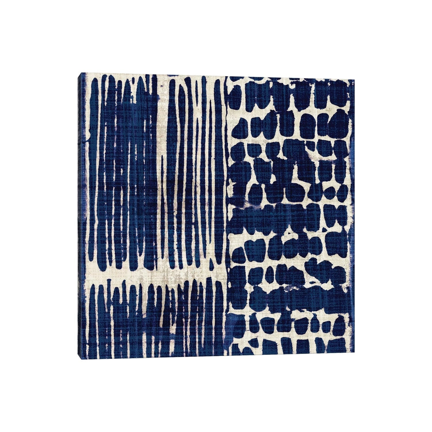Icanvas Indigo Batik Iii By Wild Apple Portfolio Canvas Print