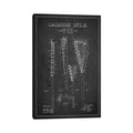 Icanvas Lacrosse Stick Charcoal Patent Blueprint By Aged Pixel Canvas Print
