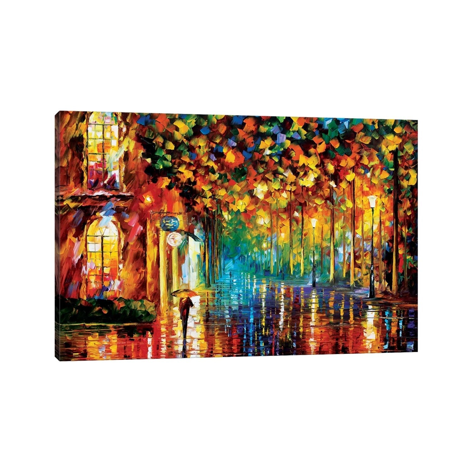 Icanvas Late Stroll By Leonid Afremov Canvas Print