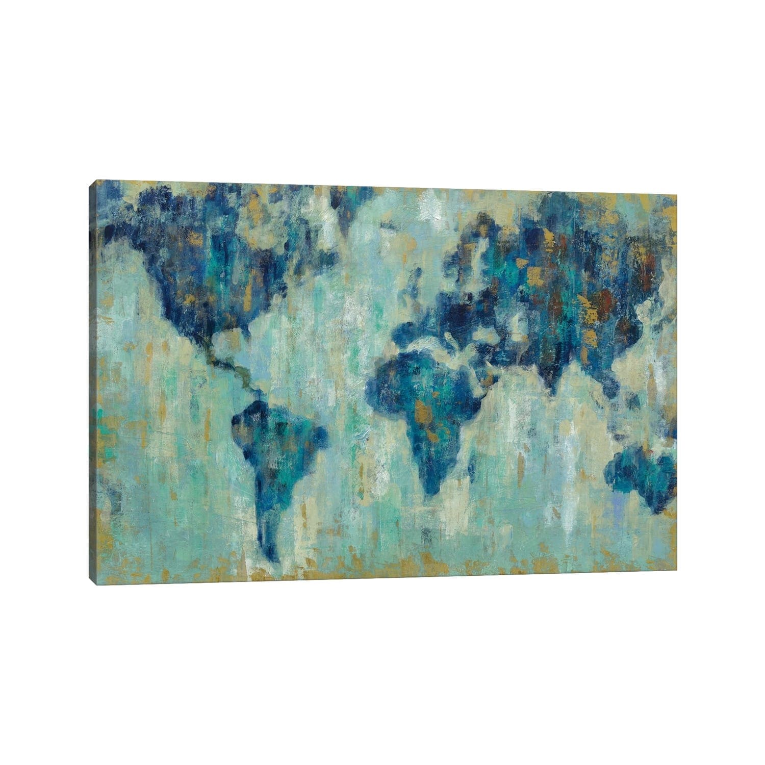Icanvas Map Of The World By Silvia Vassileva Canvas Print