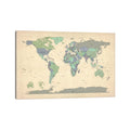 Icanvas Michael Thompsett Map Of The World Vi Canvas Print Wall Art