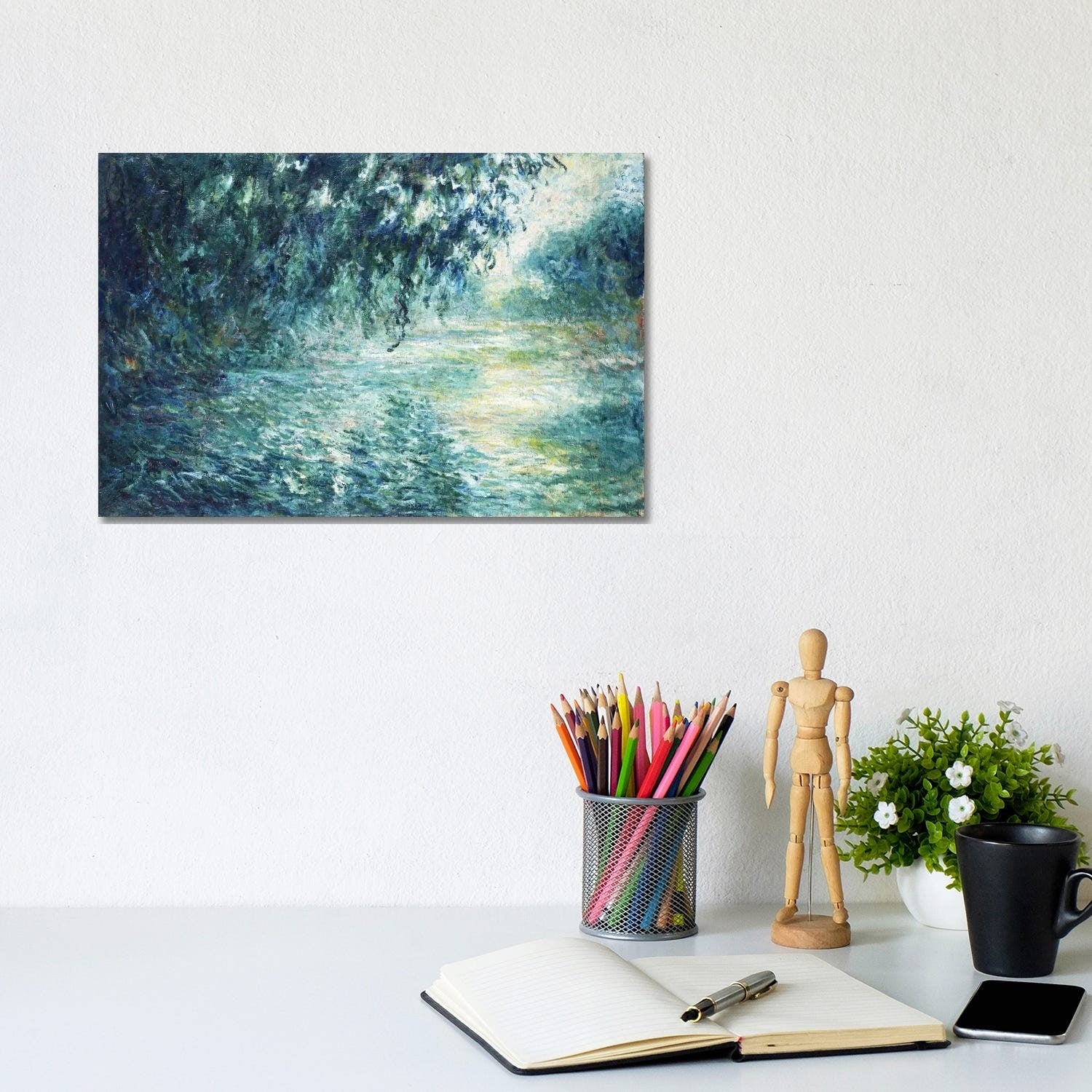 Icanvas Morning On The Seine Near Giverny By Claude Monet Canvas Print