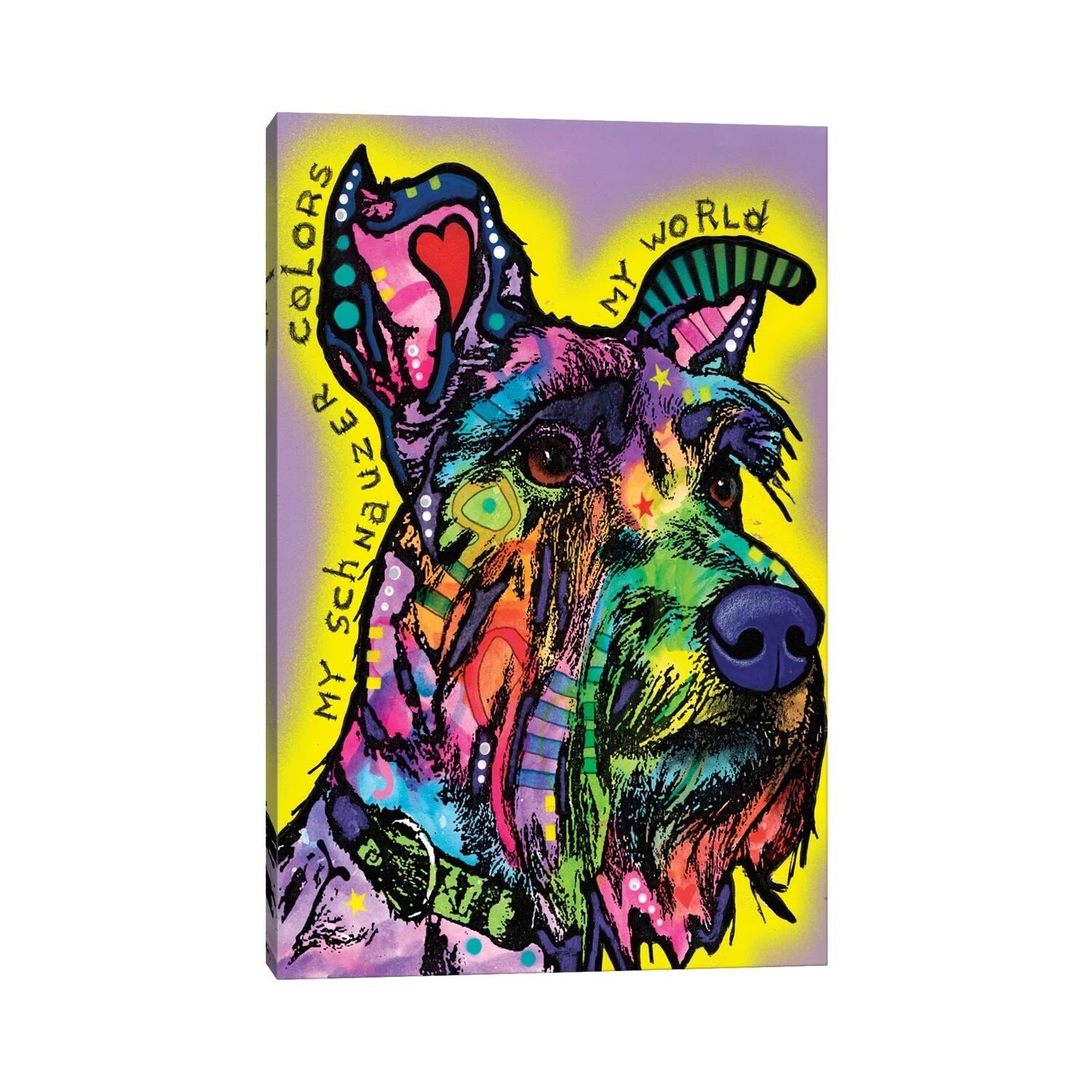 Icanvas My Schnauzer By Dean Russo Canvas Print