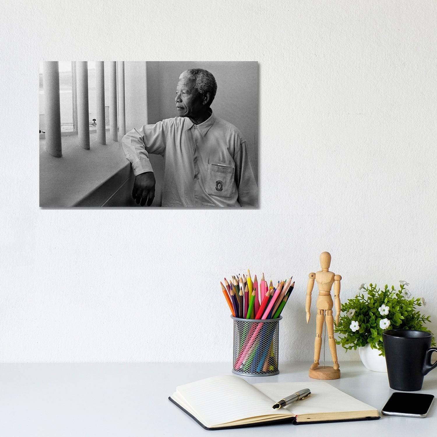 Icanvas Nelson Mandela Portrait By Unknown Artist Canvas Print