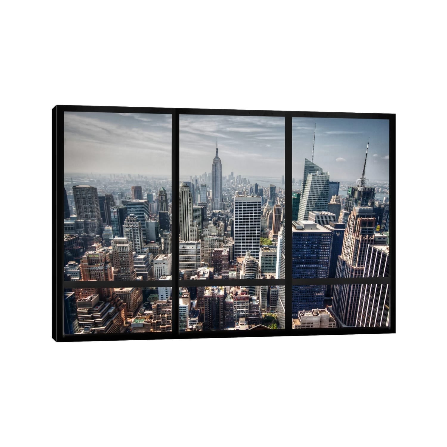 Icanvas New York City Skyline Window View By Icanvas Canvas Print