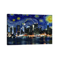 Icanvas New York Starry Night Skyline By Icanvas Canvas Print