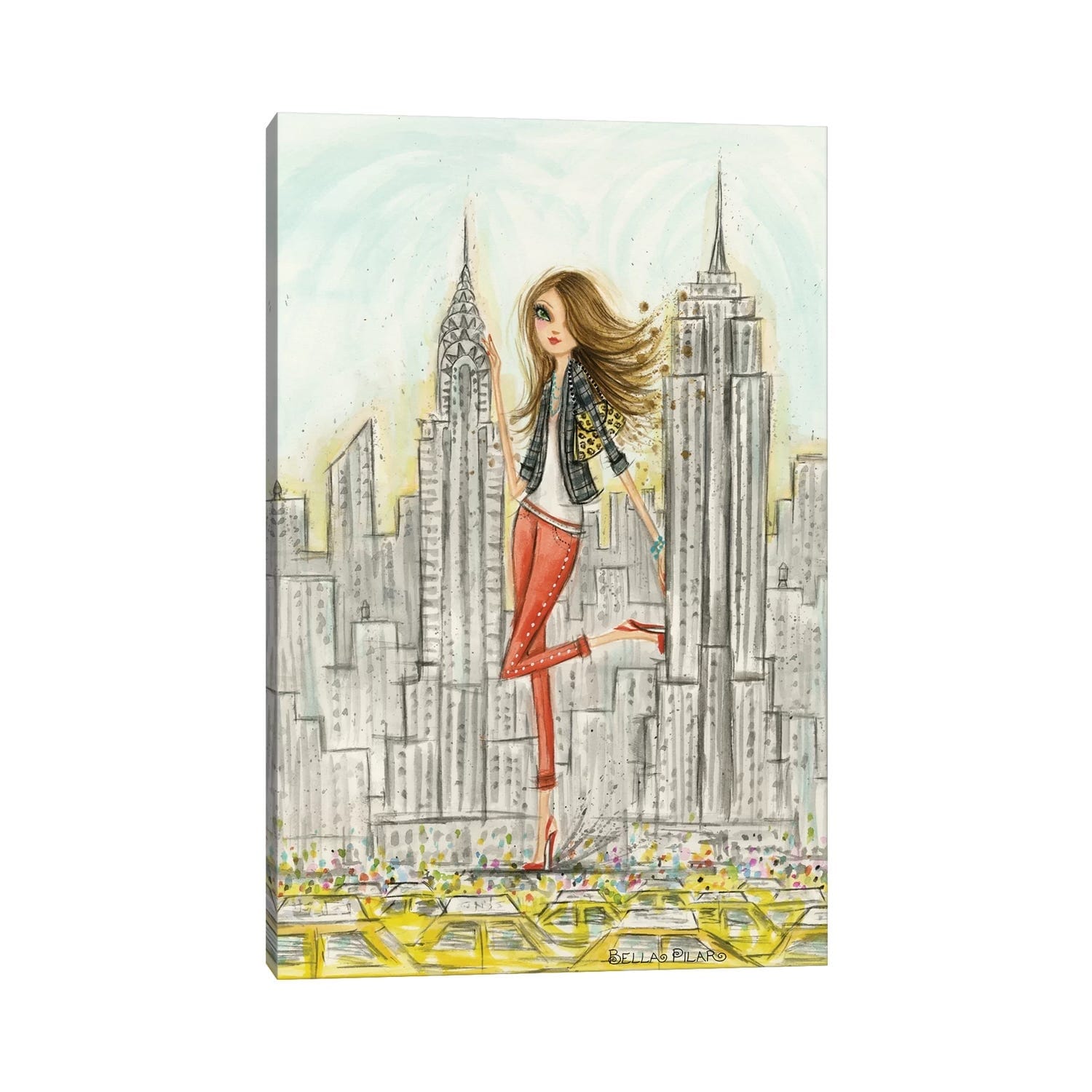 Icanvas See The Sights New York By Bella Pilar Canvas Print