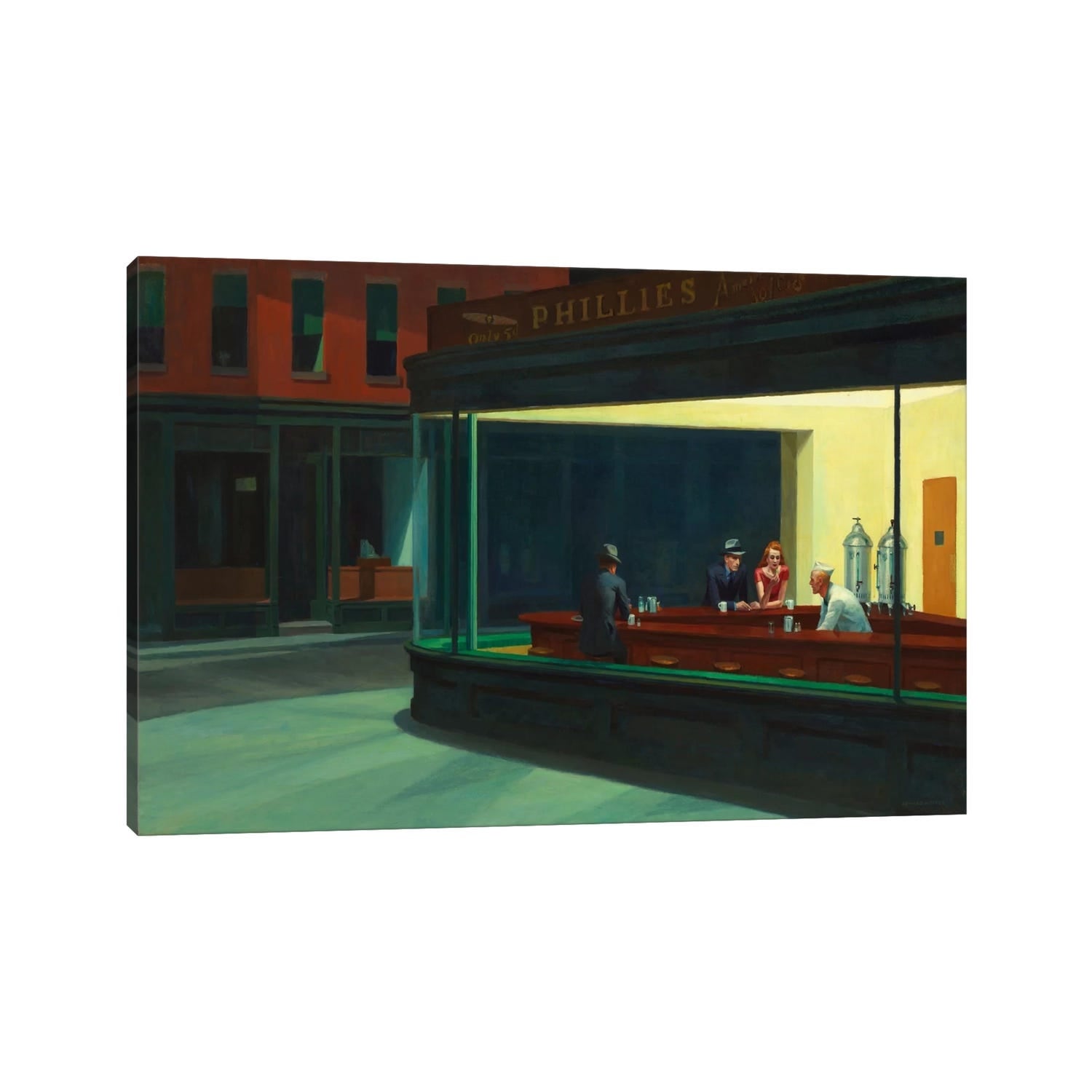 Icanvas Nighthawks 1942 By Edward Hopper Canvas Print