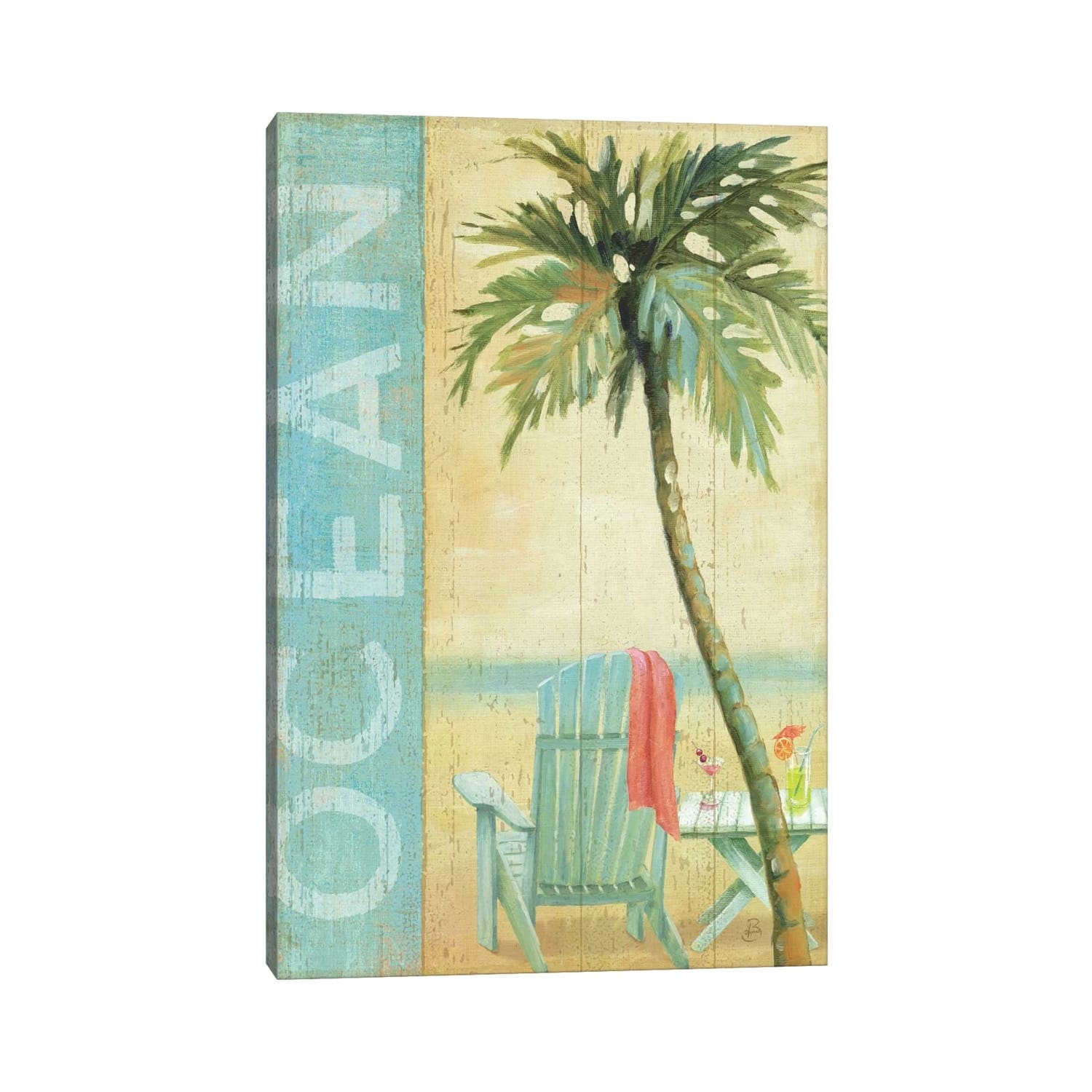 Icanvas Ocean Beach Ii By Daphne Brissonnet Canvas Print