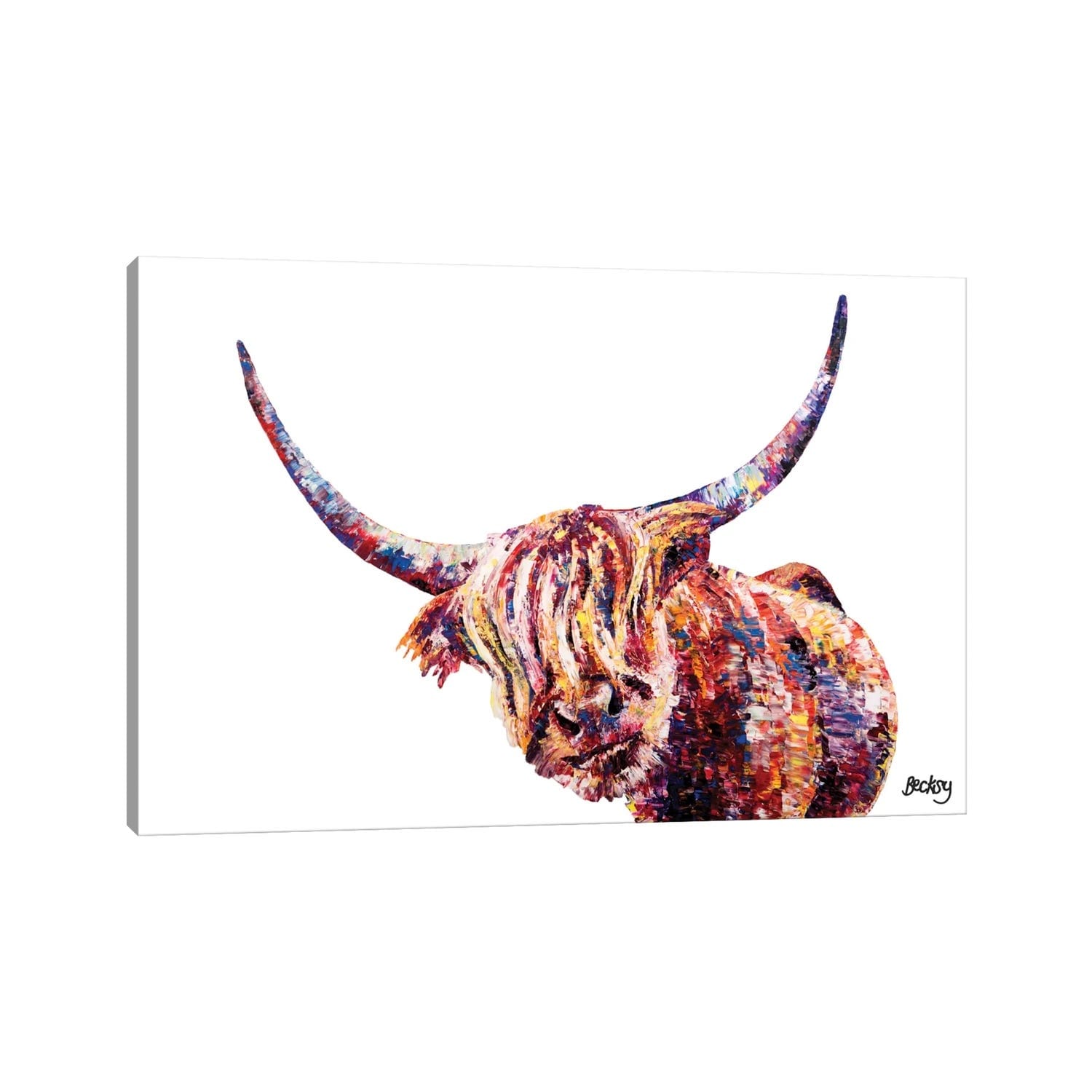Icanvas Olivias Highland Cow By Becksy Canvas Print