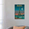 Icanvas Paris Moonlight By Ideastorm Studios Gallery Wrapped Canvas Print