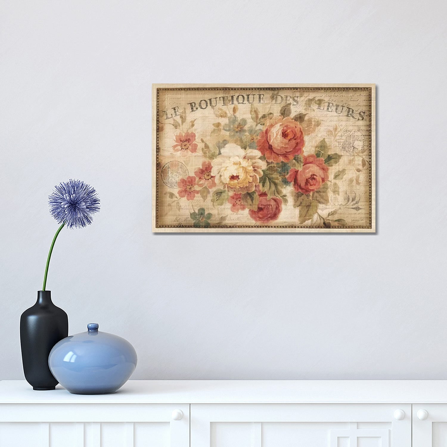 Icanvas Parisian Flowers Iii By Danhui Nai Canvas Print
