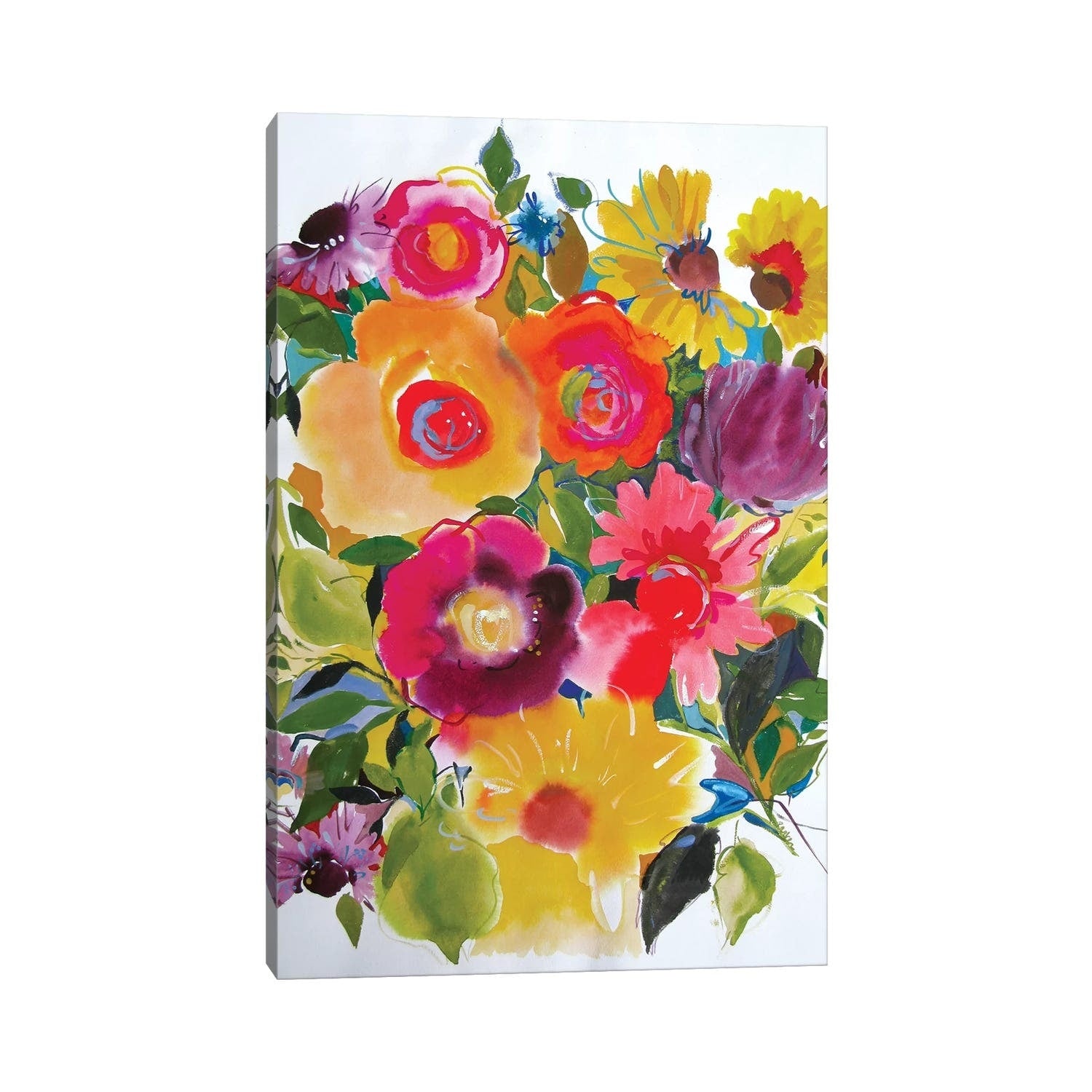 Icanvas Purple Zinnias By Kim Parker