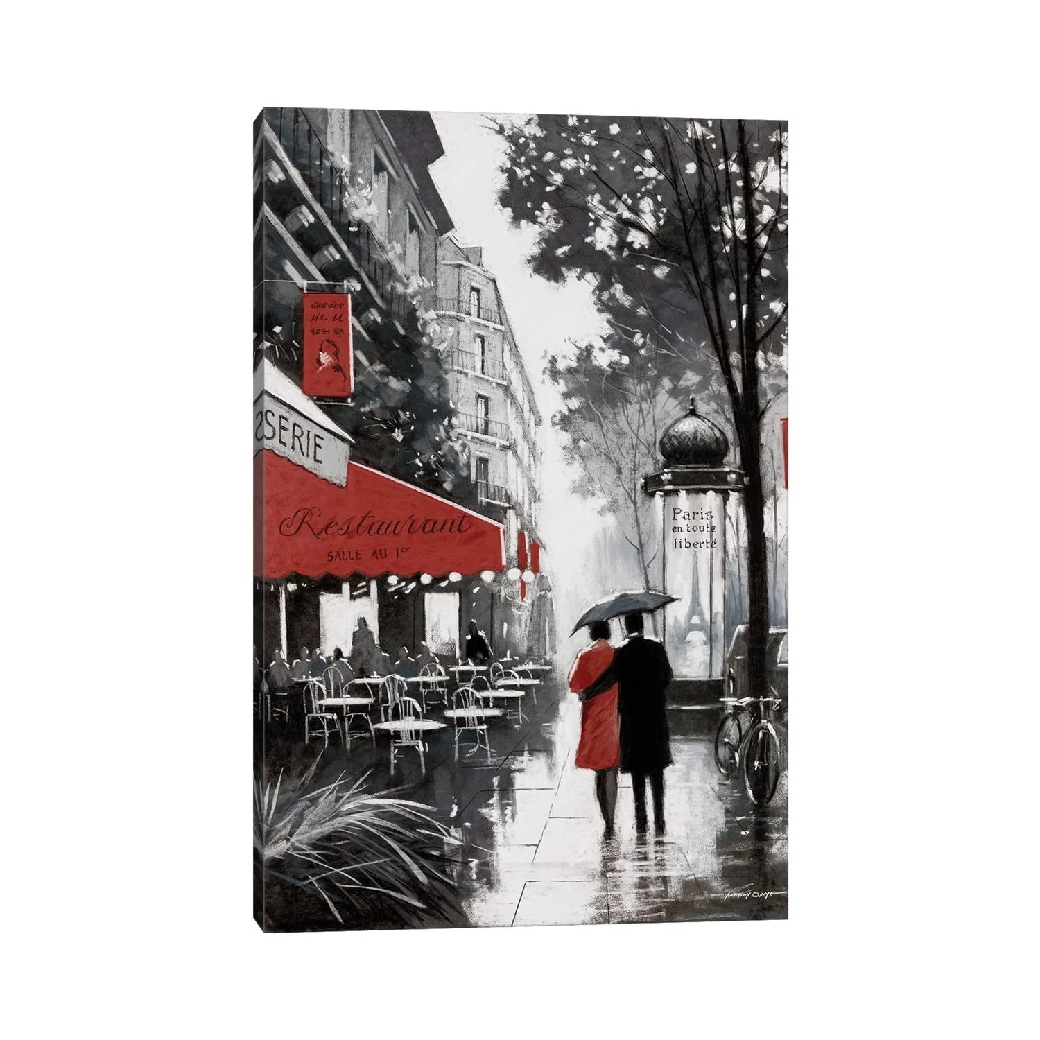 Icanvas Rainy Paris Ii By A. Orme Gallery Wrapped Canvas Print
