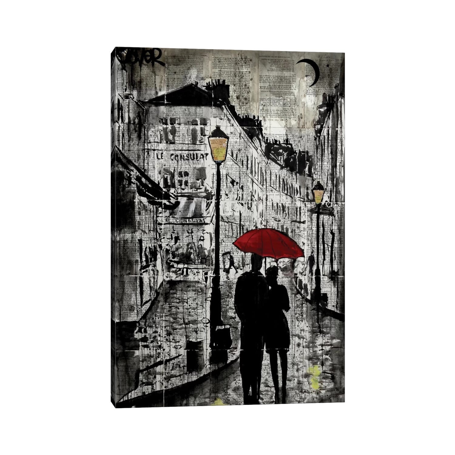 Icanvas Rainy Promenade By Loui Jover Canvas Print