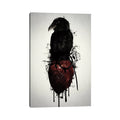 Icanvas Raven And Heart Grenade By Nicklas Gustafsson Canvas Print
