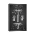 Icanvas Razor Charcoal Patent Blueprint By Aged Pixel Canvas Print