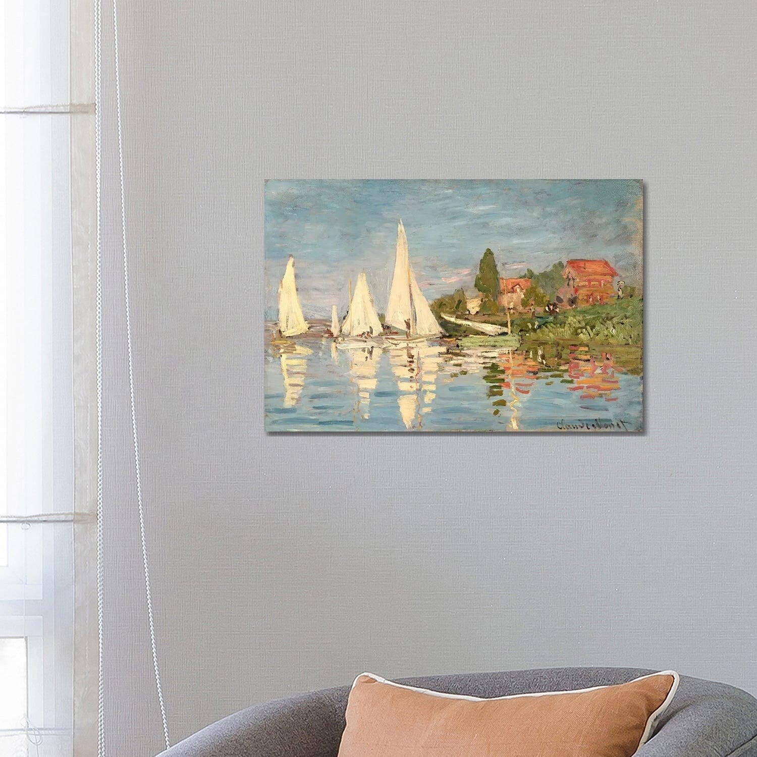 Icanvas Regatta At Argenteuil C.1872 By Claude Monet Canvas Print