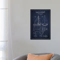 Icanvas Sailboat Navy Blue Patent Blueprint By Aged Pixel Canvas Print