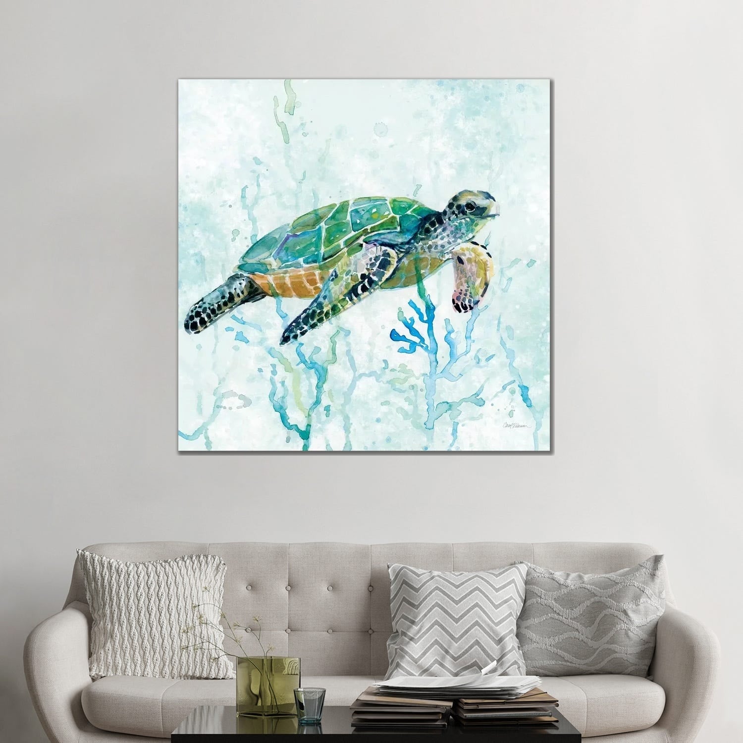 Icanvas Sea Turtle Swim I By Carol Robinson