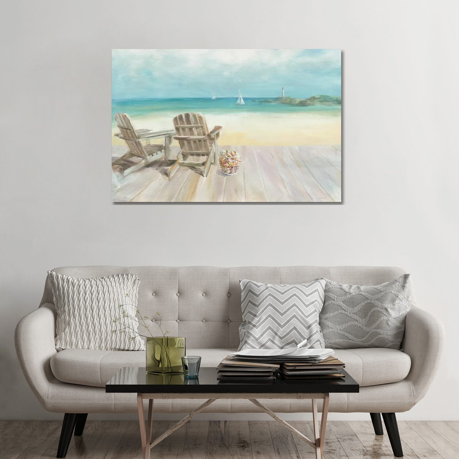 Icanvas Seaside Morning No Window By Danhui Nai Canvas Print
