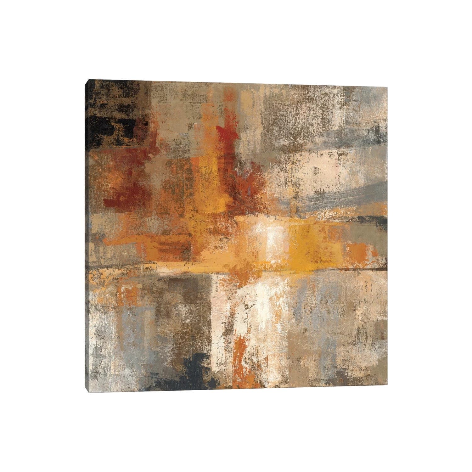 Icanvas Silver And Amber Crop By Silvia Vassileva Canvas Print