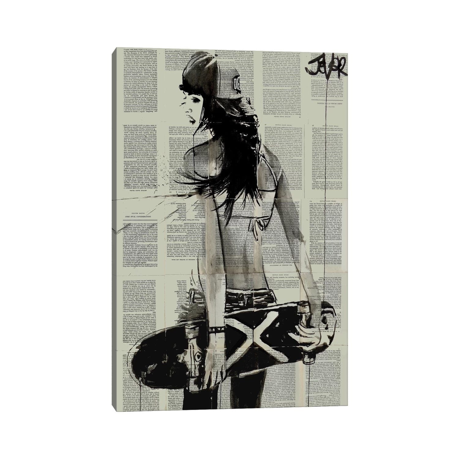 Icanvas Sk8Ter Gurl By Loui Jover Canvas Print