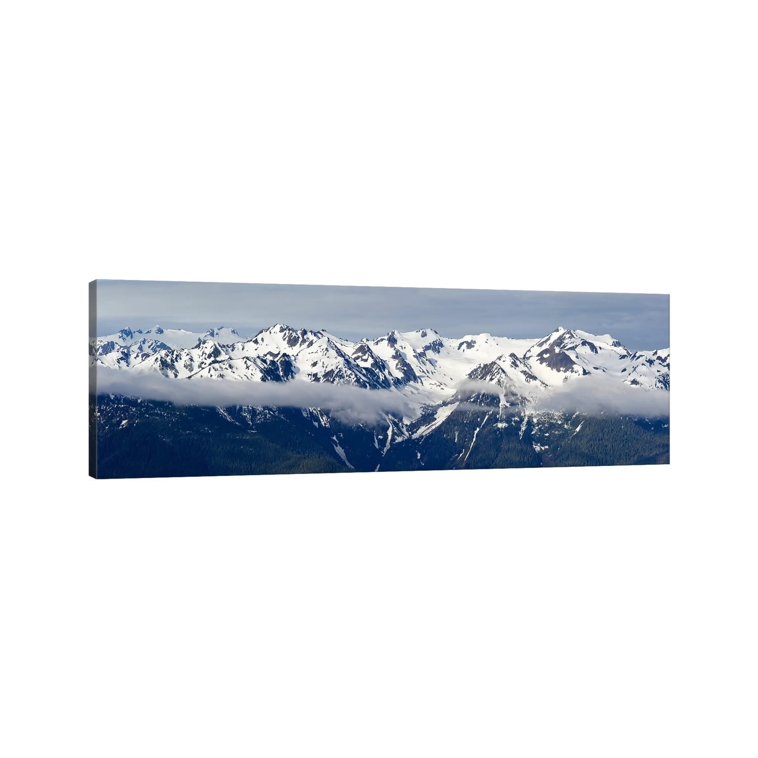 Icanvas Snow Covered Mountains Hurricane Ridge Olympic National Park Washington State Usa By Panoramic Images Canvas Print